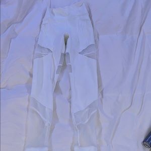 White mesh lululemon leggings